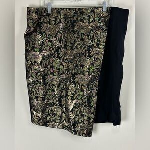 Women's Metallic Jacquard Pencil Skirt